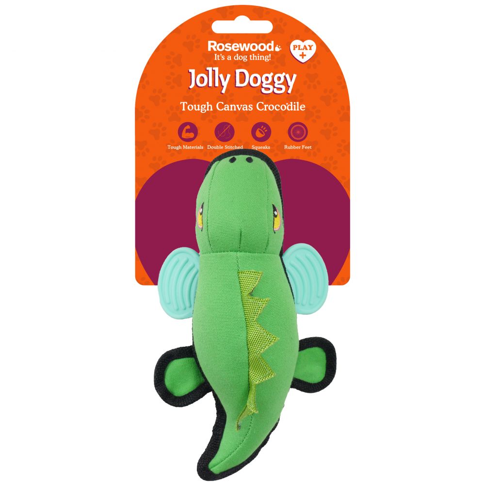 Rosewood Jolly Doggy Crocodile+Rubber Feet