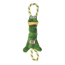 Load image into Gallery viewer, kong-tugger-knots-frog-green-dog-toy

