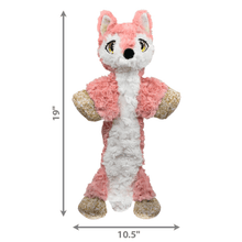 Load image into Gallery viewer, pink-kong-flopzie-fox-dog-toy-dimensions
